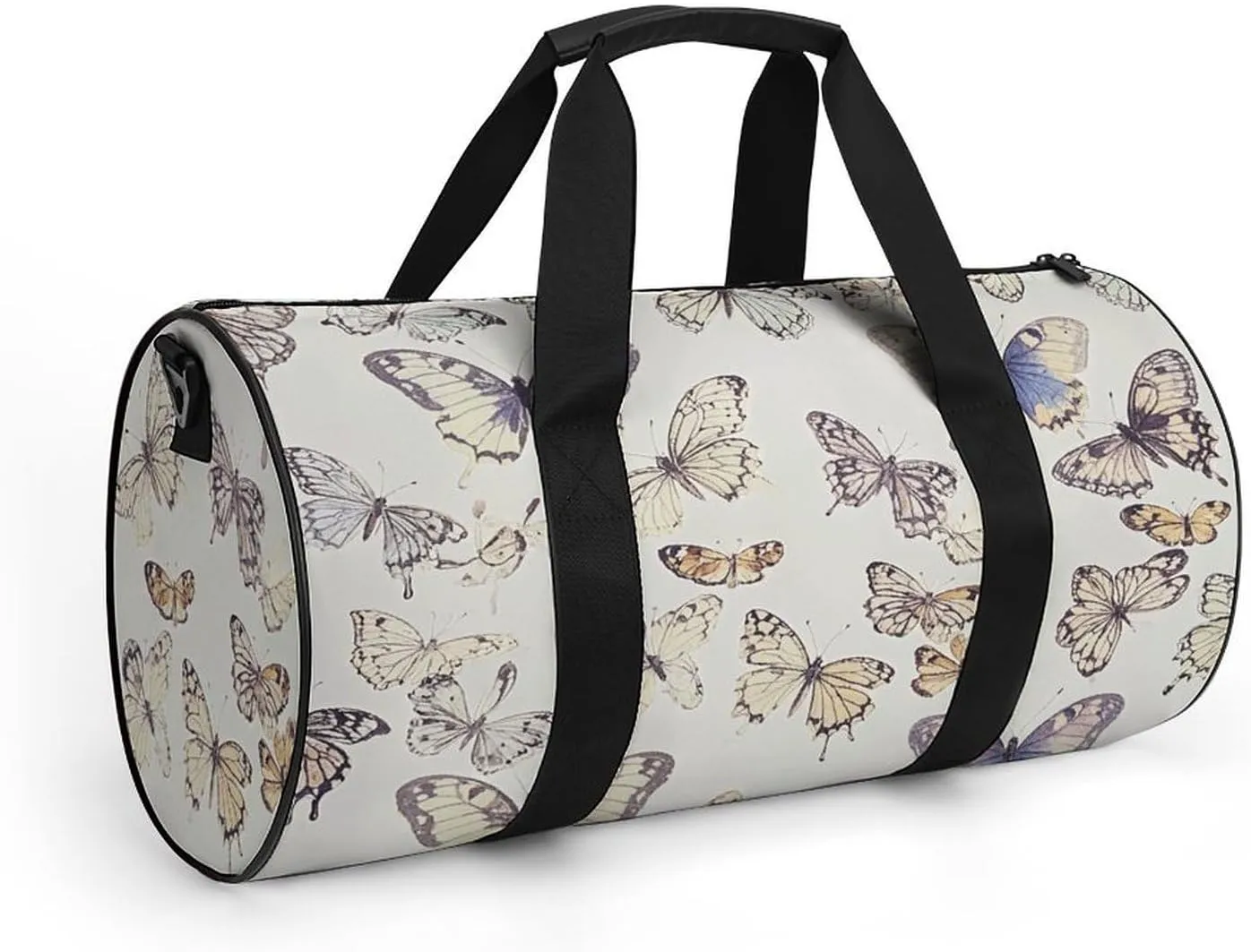 Gym Bags for Men Women Colorful Butterfly Pattern Duffle Bag Travel Overnight Bag with Shoe Compartment Tote Bags
