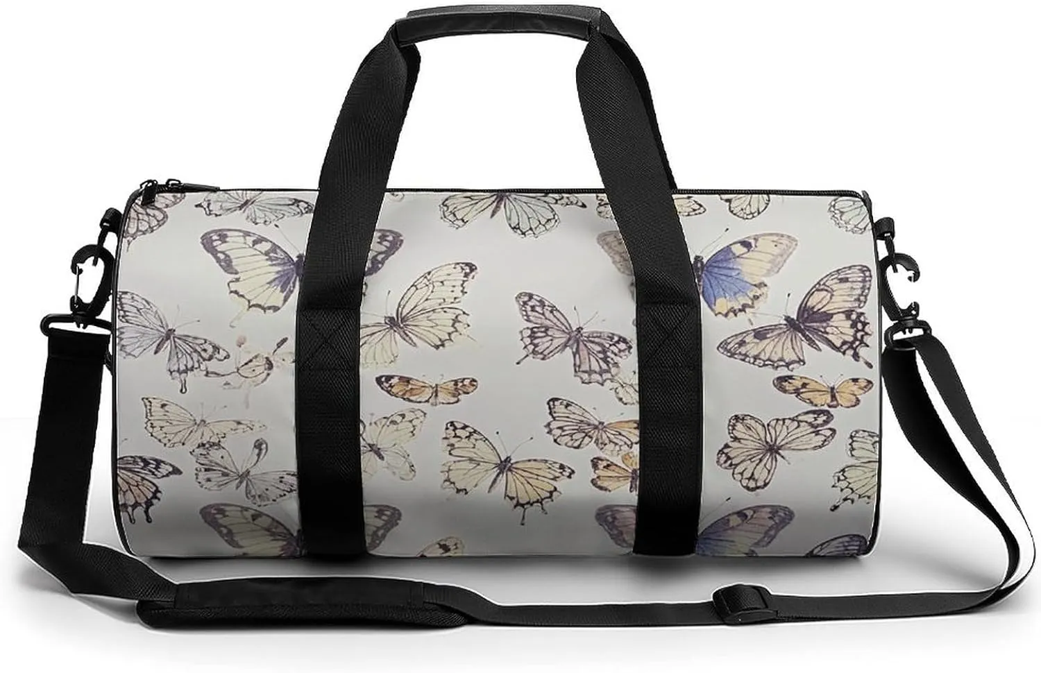 Gym Bags for Men Women Colorful Butterfly Pattern Duffle Bag Travel Overnight Bag with Shoe Compartment Tote Bags
