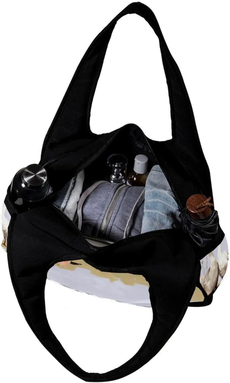 Gym Bags for Men,Travel Duffel Bags for Women,Couple Flower Goose,Workout Bag