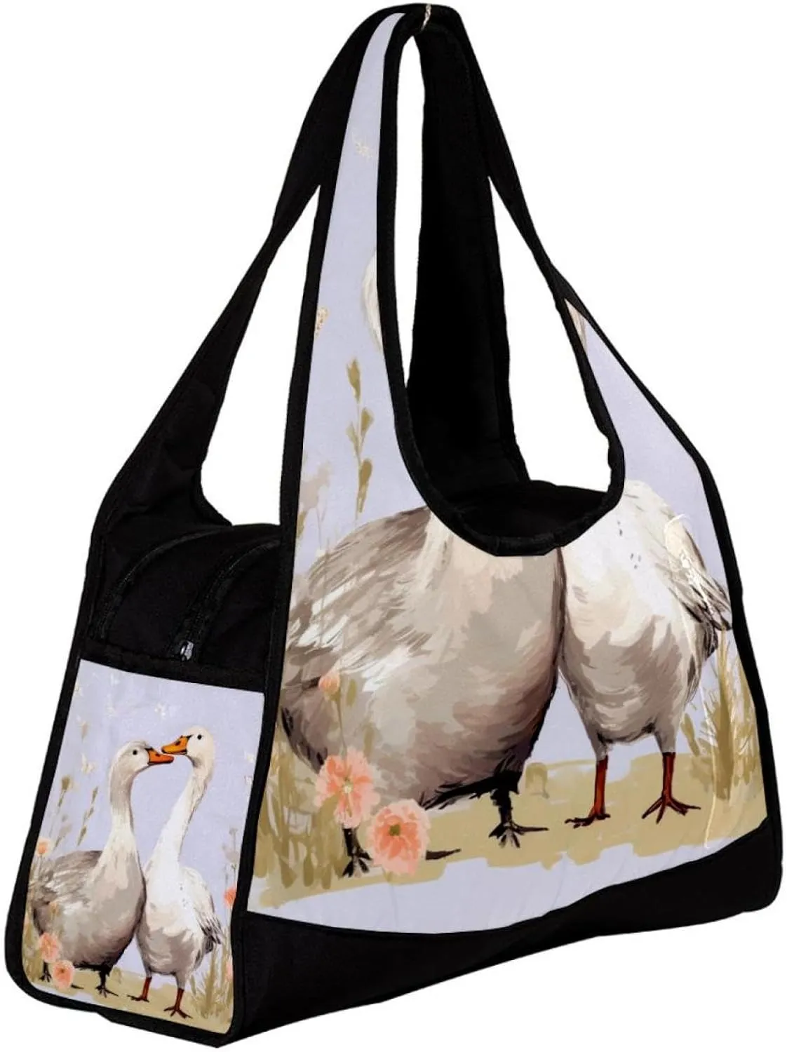 Gym Bags for Men,Travel Duffel Bags for Women,Couple Flower Goose,Workout Bag