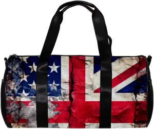 Gym Bags for Men,Travel Duffel Bags for Women,Vintage American Flag on the Wall,Workout Bag