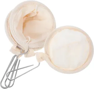 Hand Drip Coffee Filter Bag Set of Fine Mesh Sieve Tea Strainer Flannel Cloth for Home Office Travel
