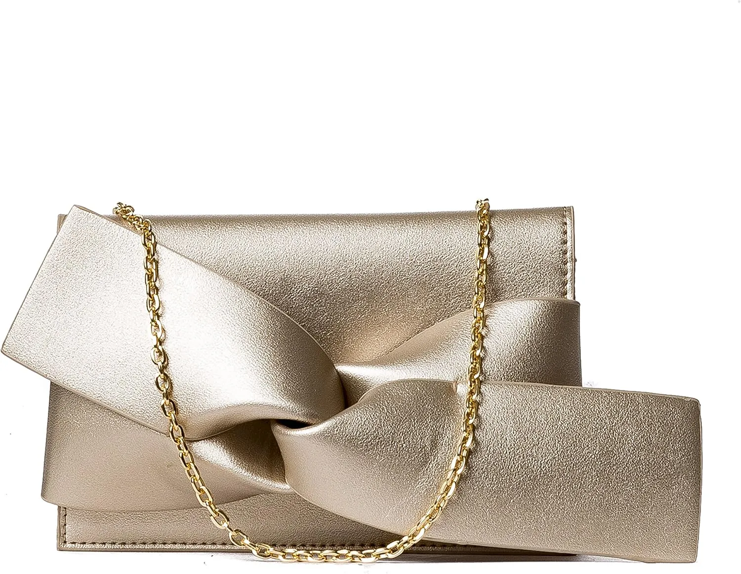 Handbag Republic Ribbon Bow Tie Shaped Clutch Crossbody Purses Sling Bags for Women Trendy