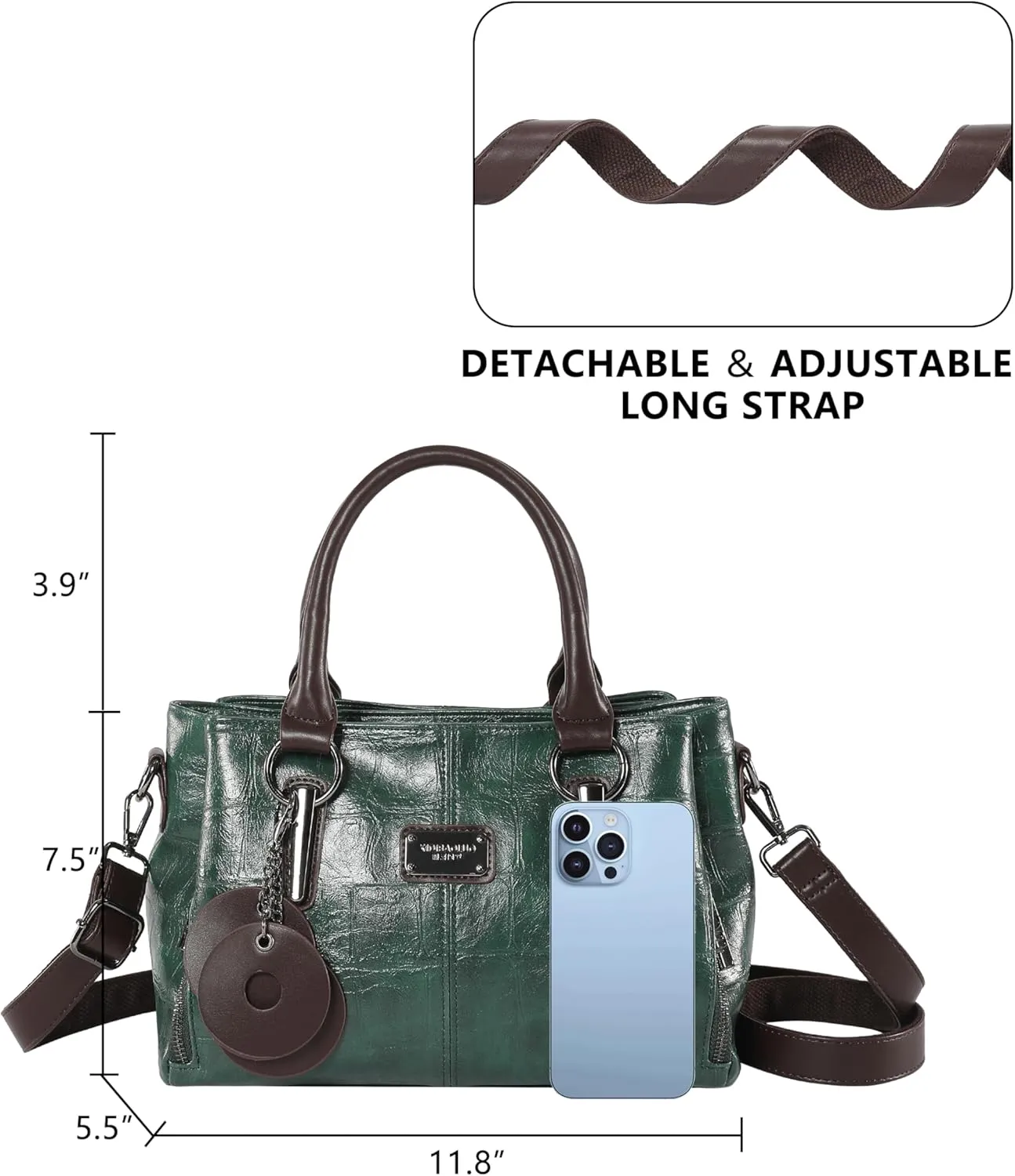 Handbags and Purses for women Vegan Leather Tote Bag for Women Satchel Shoulder Bags Travel Purse with Compartments