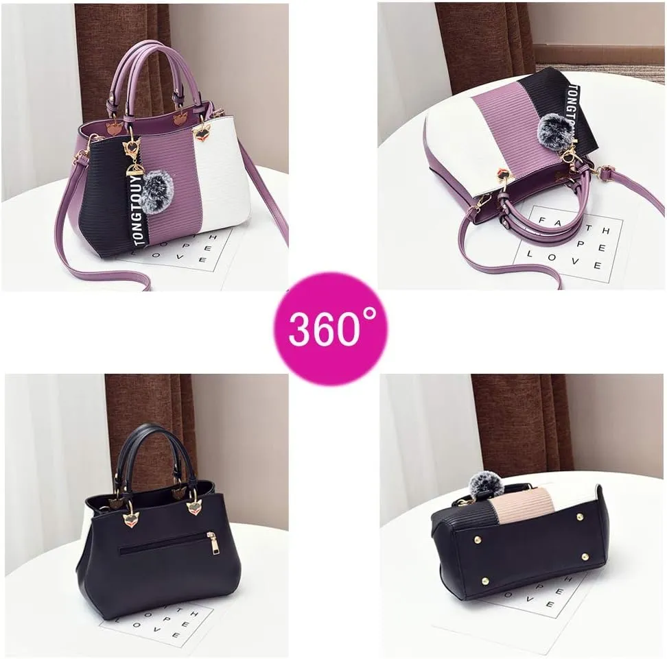 Handbags for Women Fashion Ladies Purses PU Leather Satchel Shoulder Tote Bags