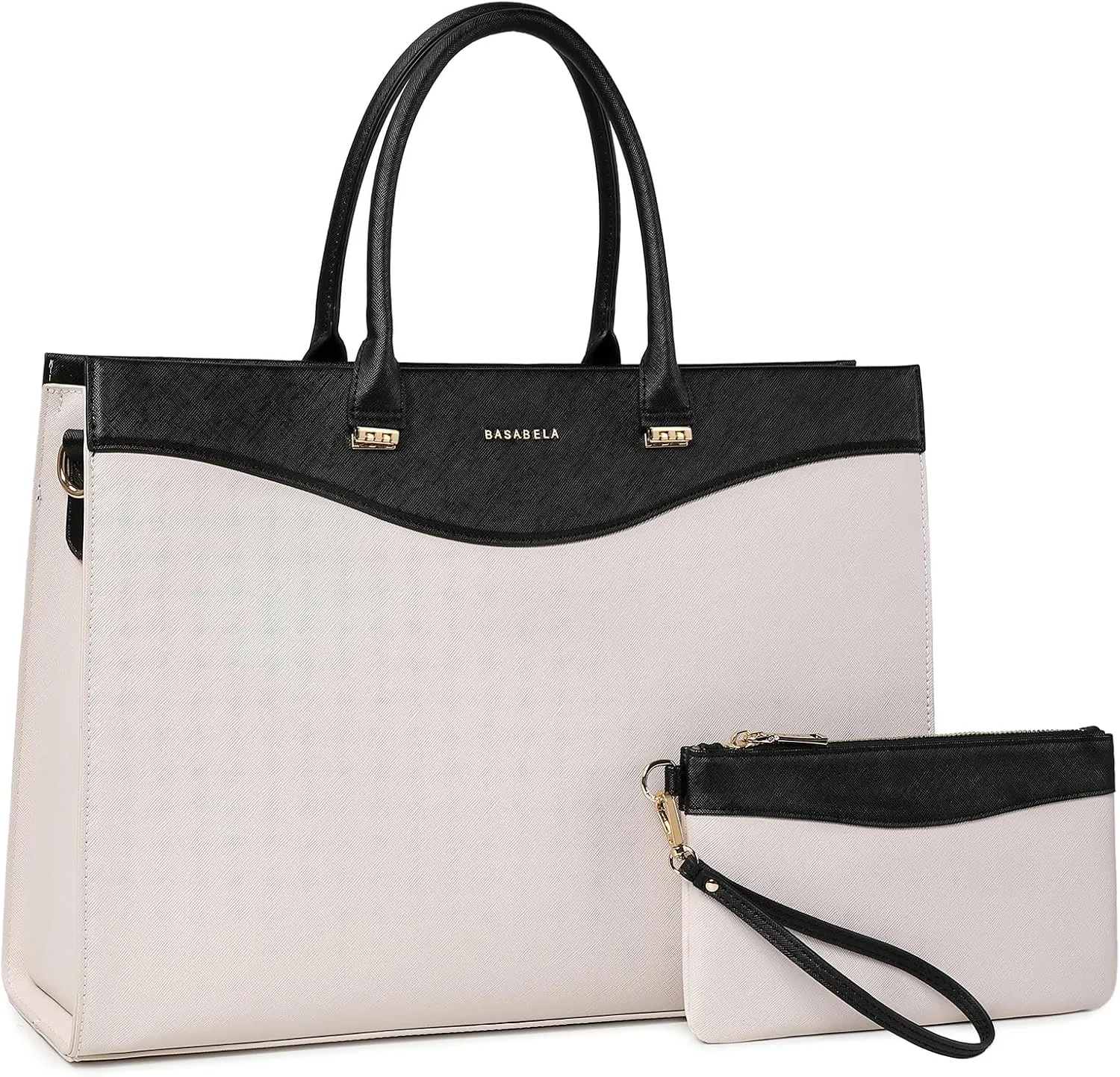 Handmade Luxury Vegan Leather Handbags for Women, Large 16 inch Laptop Handle Satchel Waterproof Bags for Ladies