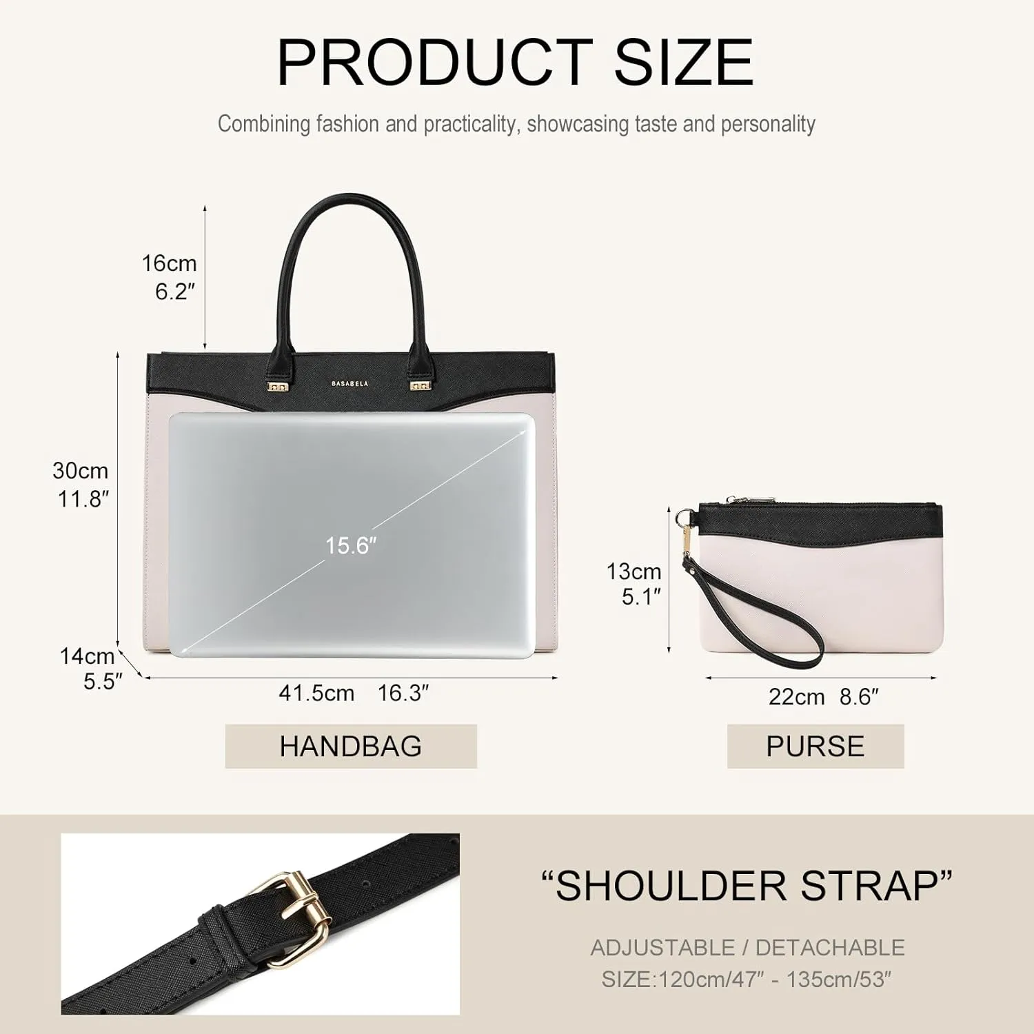 Handmade Luxury Vegan Leather Handbags for Women, Large 16 inch Laptop Handle Satchel Waterproof Bags for Ladies