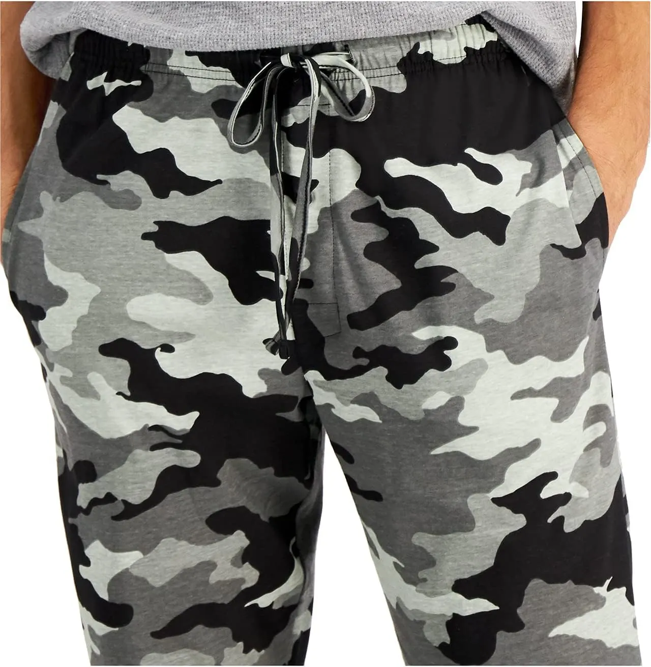 Hanes Men's ComfortSoft Cotton Printed Lounge Pants, 31" Inseam, Pockets, Drawstring/Elastic Waist