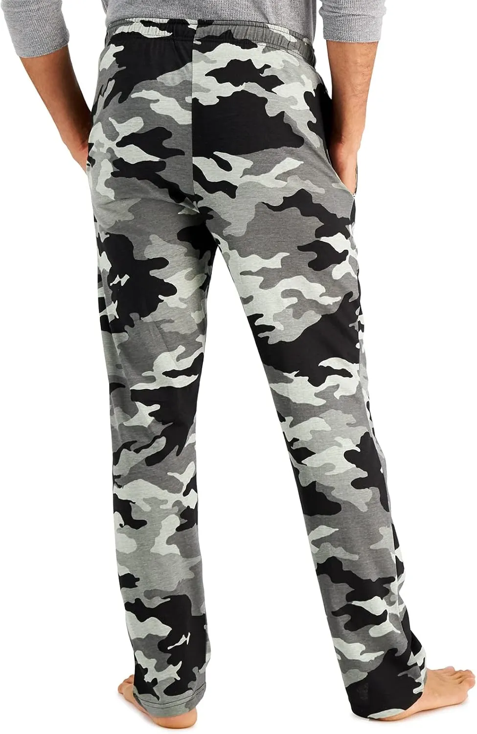 Hanes Men's ComfortSoft Cotton Printed Lounge Pants, 31" Inseam, Pockets, Drawstring/Elastic Waist