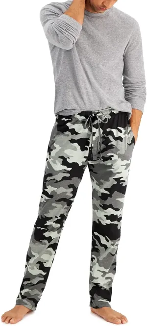 Hanes Men's ComfortSoft Cotton Printed Lounge Pants, 31" Inseam, Pockets, Drawstring/Elastic Waist
