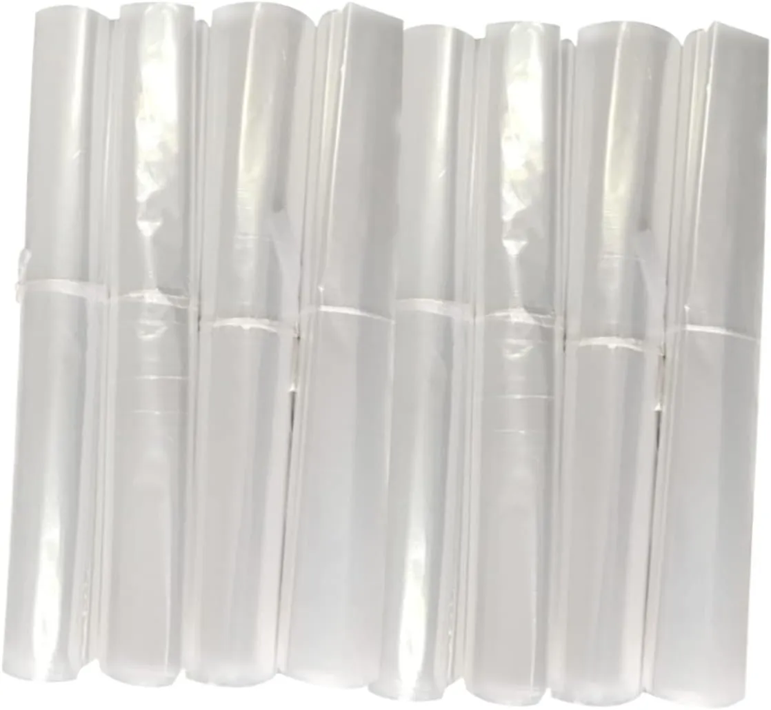 Happyyami 60Pcs Disposable Garment Covers for Dry Cleaning Plastic Clothing Bags Clothes Protector for Suits Coats and Dresses for Home and