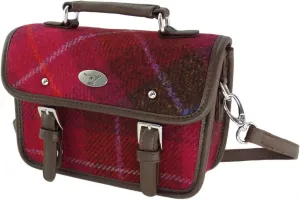 Harris Tweed Bervie Mini Satchel Bag With Adjustable & Removable Shoulder Strap