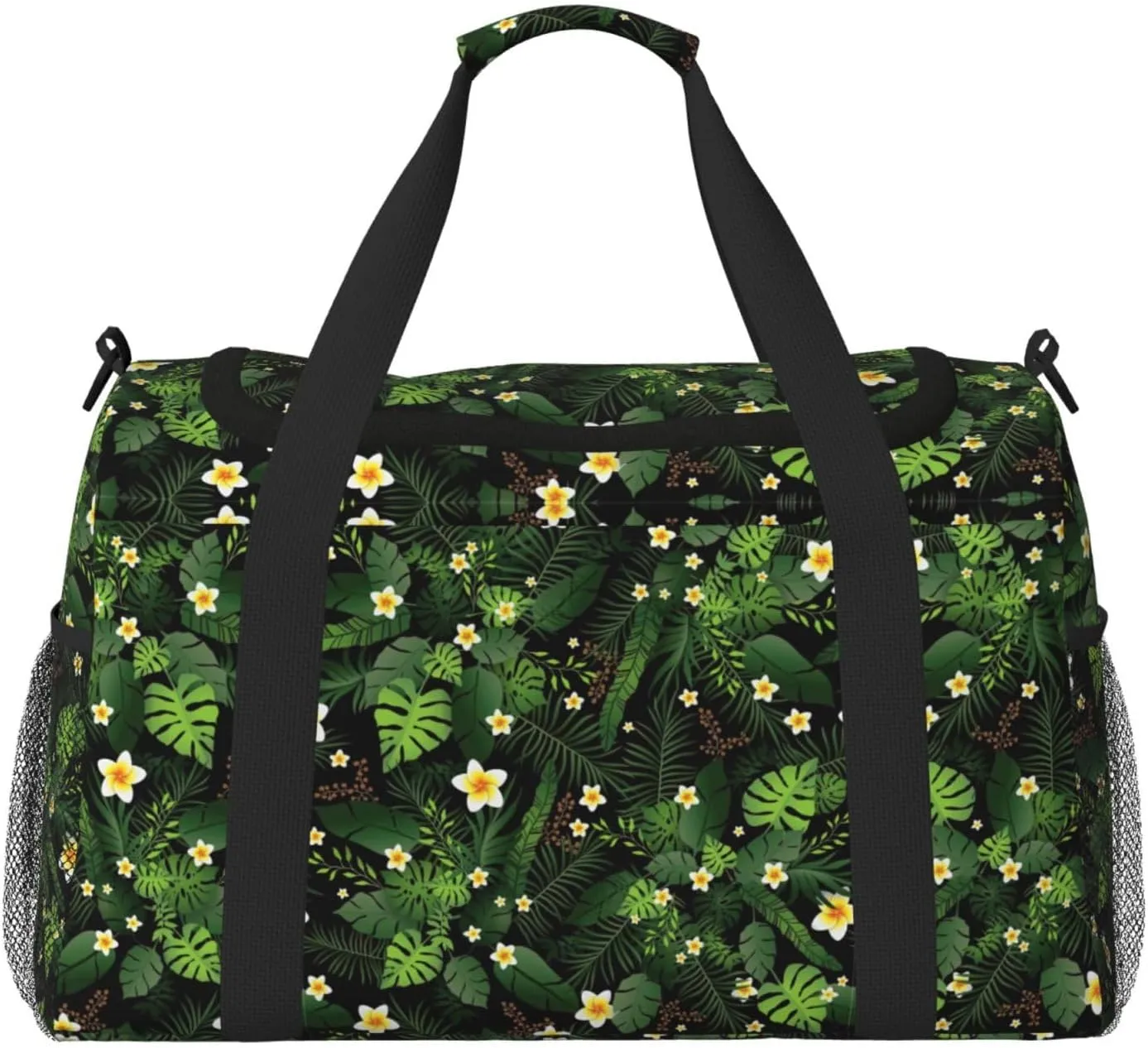 Hawaiian print Large Canvas Travel Duffel Bag Weekender Bags for Women Overnight Bag Carry On Tote Bag