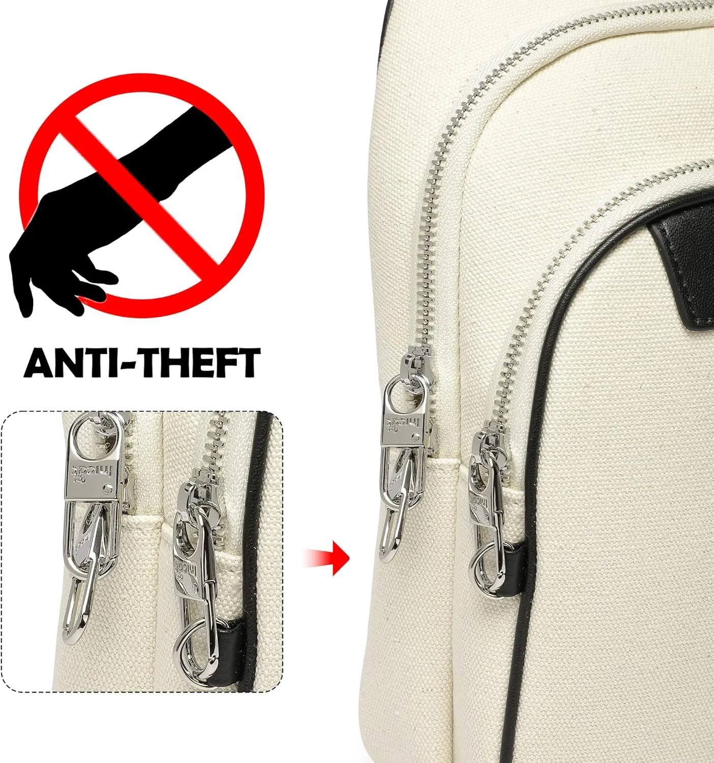 Haytijoe Crossbody Bags for Women Leather Sling Bag Anti-theft Cross Body Bag Travel Sling Purse Chest Bags Fanny Packs
