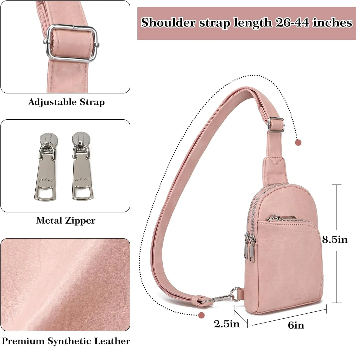 Haytijoe RFID Blocking Crossbody Bags for Women Travel Small Sling Bag Leather Cross Body Bag for Woman Fanny Packs Chest Bag