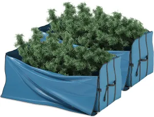 Hearth & Harbor 2 Pack Christmas Tree Storage Bag 7.5 ft. for Holiday – Waterproof Christmas Tree Storage Box Made of 600d Oxford Material – Christmas Tree Bag with Handles & Special Wide Opening