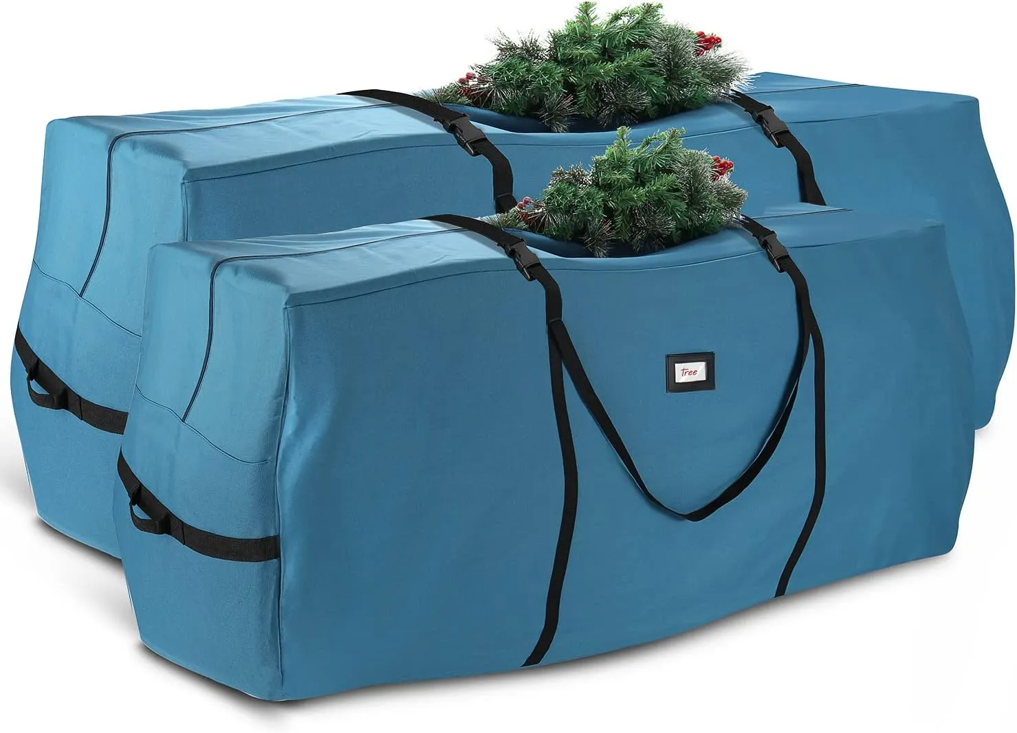 Hearth & Harbor Christmas Tree Storage Bag – Waterproof Christmas Tree Storage Box – Waterproof Christmas Tree Bag With Reinforced Handles & Dual Zipper – 600D Oxford – 7.5 ft. & 9 ft. – Pack of 2