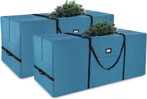 Hearth & Harbor Christmas Tree Storage Bag – Waterproof Christmas Tree Storage Box – Waterproof Christmas Tree Bag With Reinforced Handles & Dual Zipper – 600D Oxford – 7.5 ft. & 9 ft. – Pack of 2
