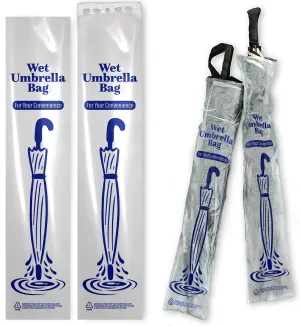 Heavy Duty Universal Fit Umbrella Rain Bags. 1000Pk Big Covers for Wet Umbrellas. Large Disposable Clear Plastic Sleeves Keep Church or Lobby Floors Dry. Perfect Refill for Any Bag Stand or Holder.