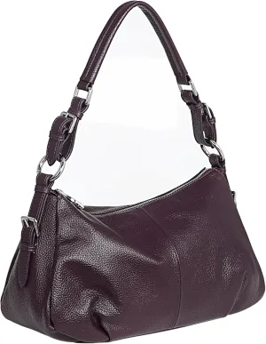 HESHE Leather Purses and Handbags Hobo Shoulder Bags Tote Bag Crossbody Purse Ladies Designer Satchel Bags