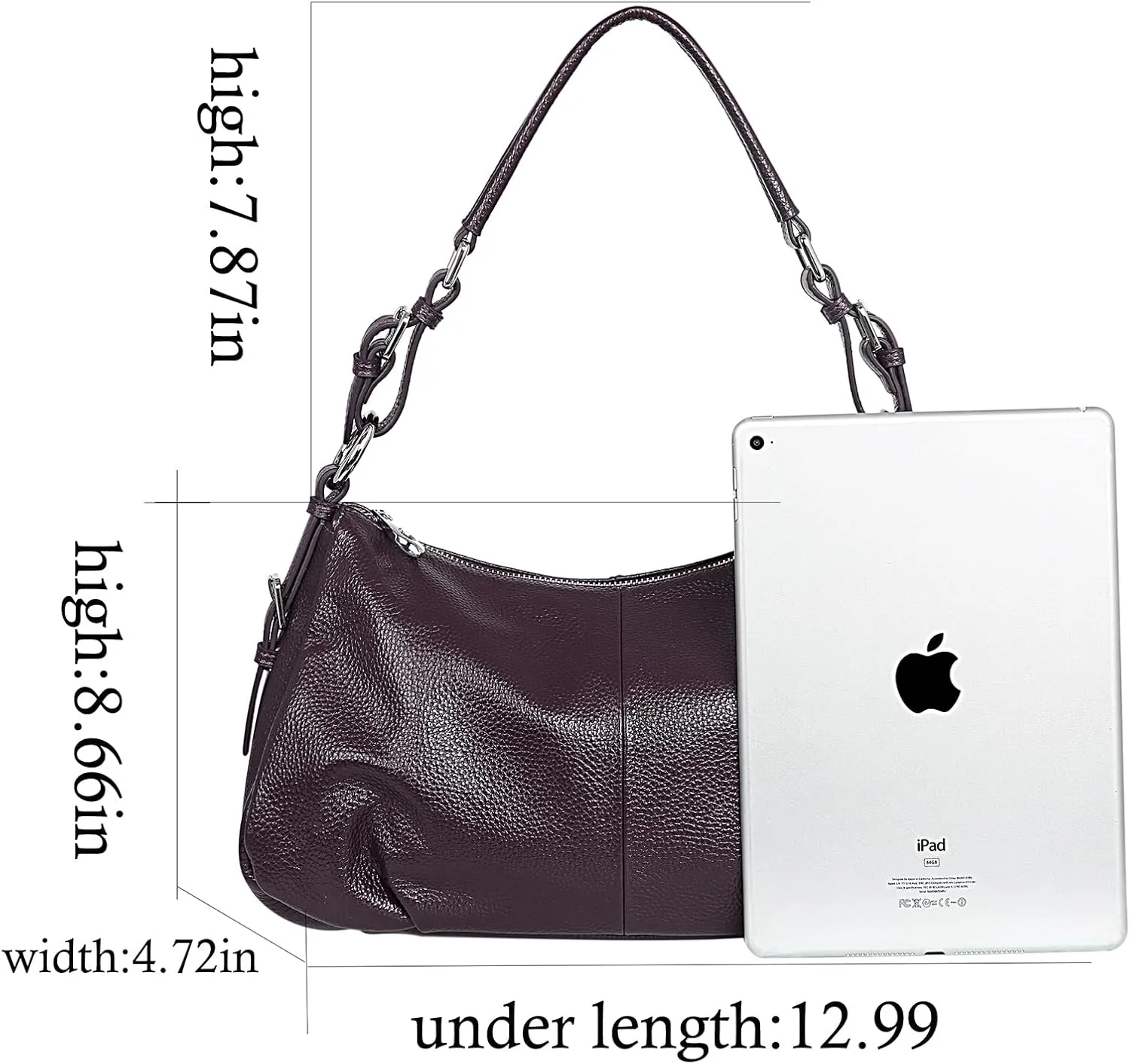 HESHE Leather Purses and Handbags Hobo Shoulder Bags Tote Bag Crossbody Purse Ladies Designer Satchel Bags