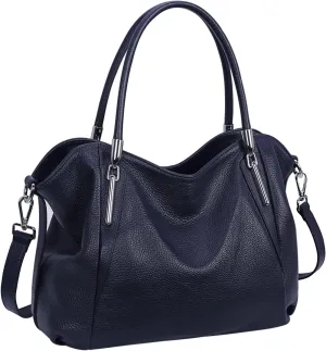 HESHE Leather Purses for Women Designer Handbags Hobo Crossbody Shoulder Bag Satchel Handbag Work Tote Bags