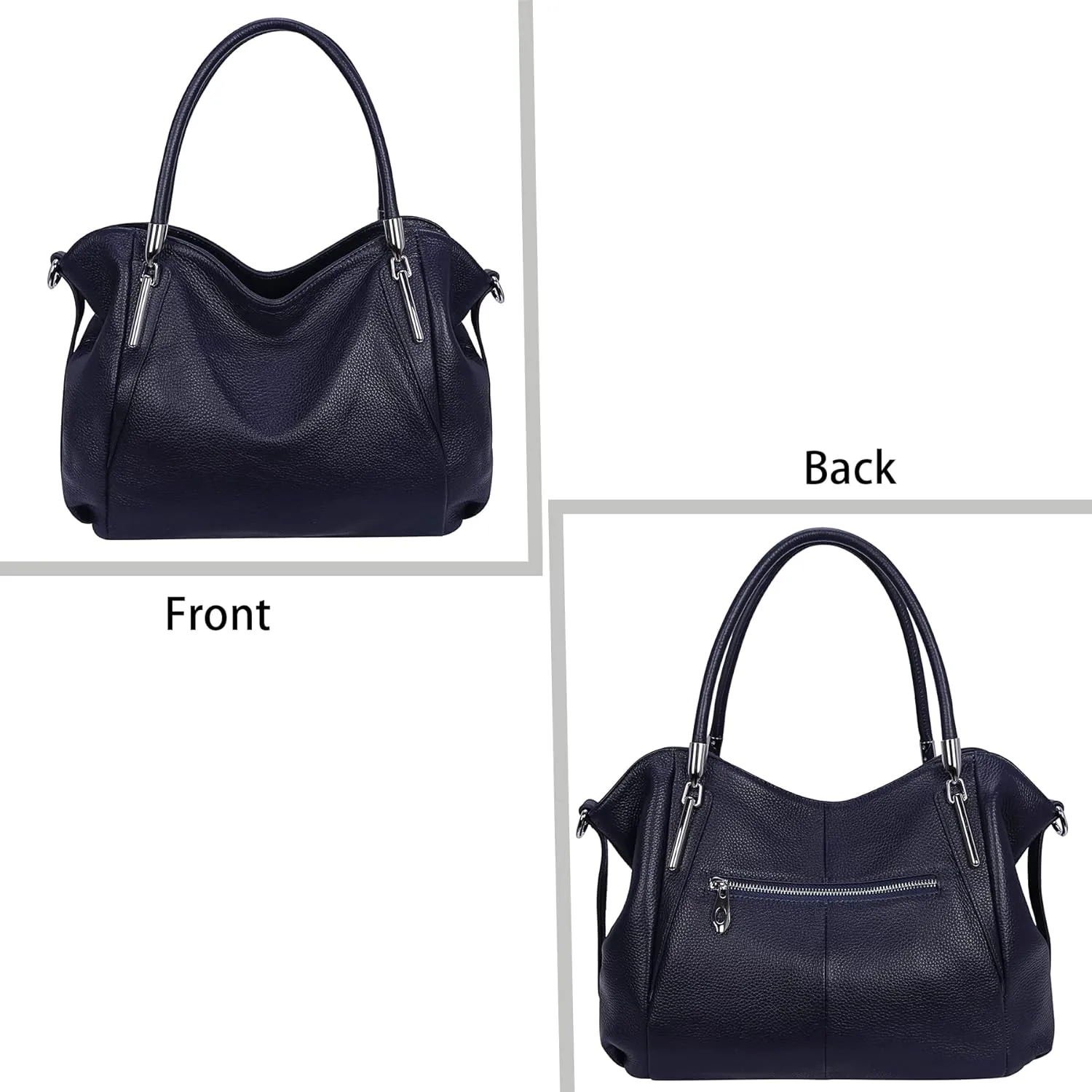 HESHE Leather Purses for Women Designer Handbags Hobo Crossbody Shoulder Bag Satchel Handbag Work Tote Bags