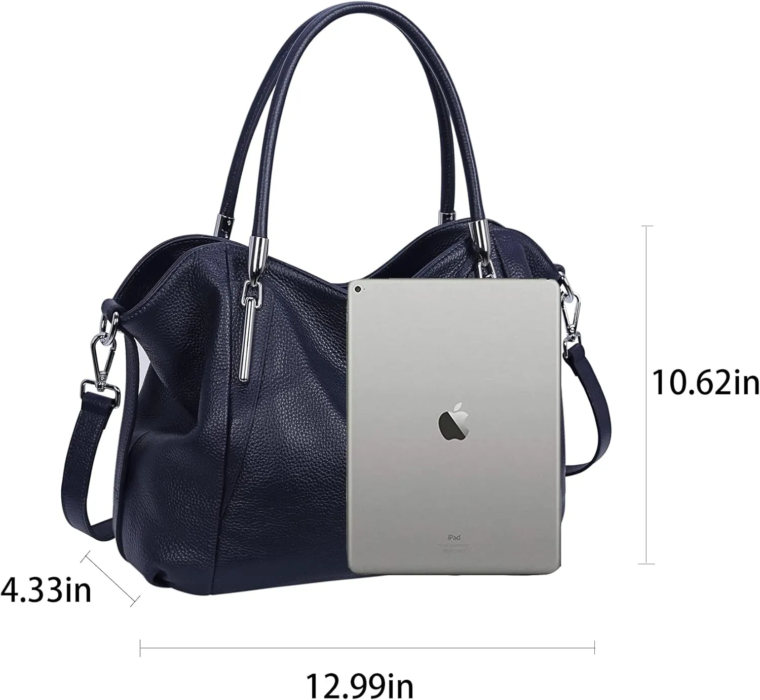 HESHE Leather Purses for Women Designer Handbags Hobo Crossbody Shoulder Bag Satchel Handbag Work Tote Bags