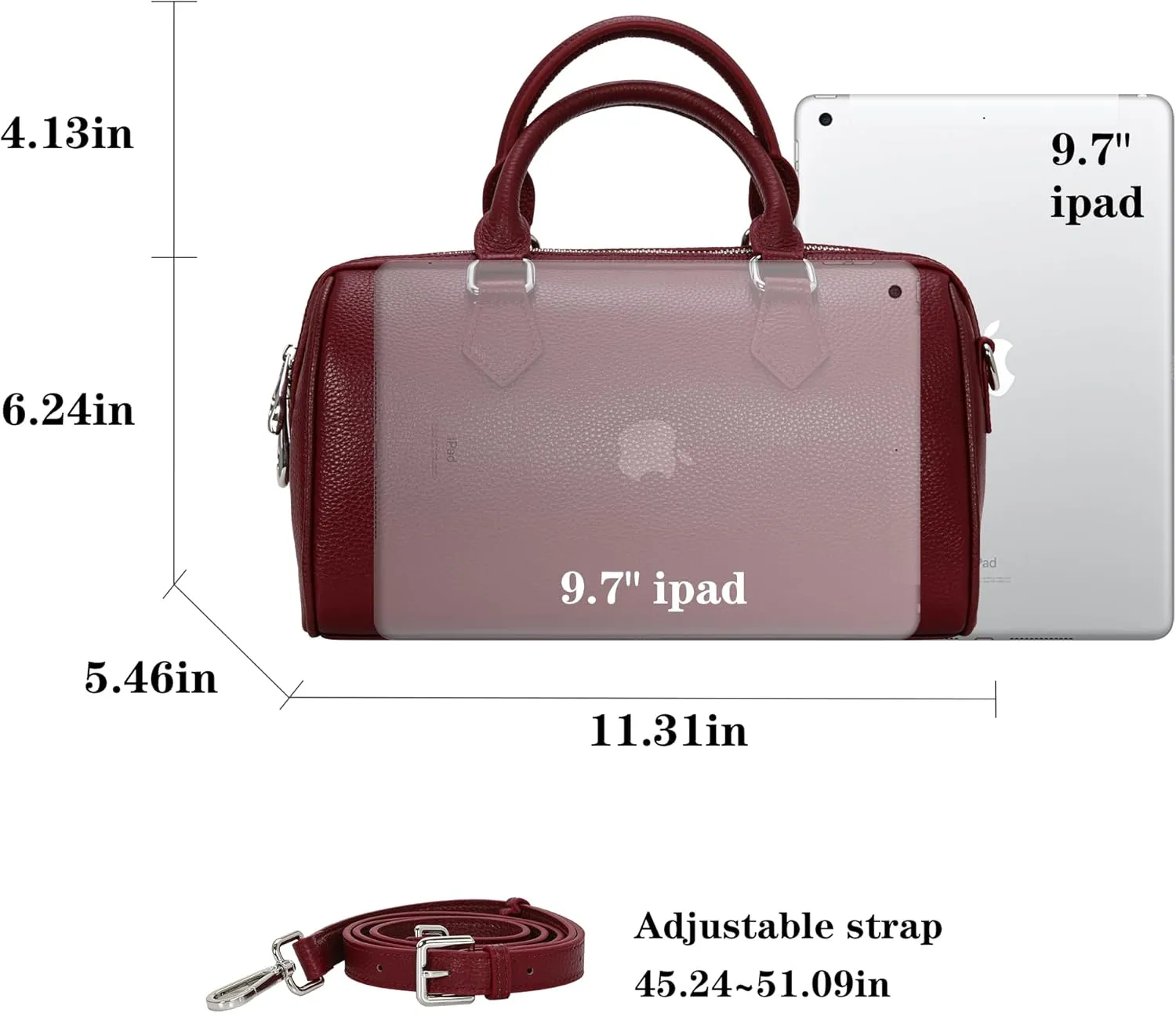 HESHE Leather Top Handle Bags for Women Leather Purses Tote Bag Satchel Handbags Shoulder Bag Designer Crossbody Bags
