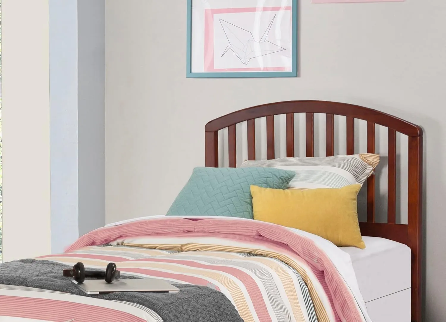 Hillsdale Carolina Headboard, Bed Frame Not Included, Twin, Cherry
