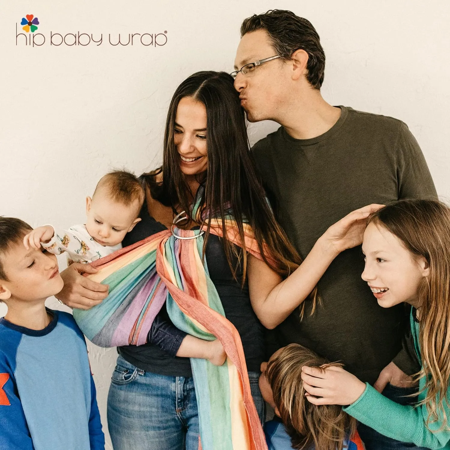 Hip Baby Wrap Ring Sling Baby Carrier for Infants and Toddlers - Beautiful, 100% Soft Cotton Baby Wraps Carrier for Babies 8-35 lbs - Perfect Baby Shower Gifts Moms and Dads - Nursing Cover (Beach)