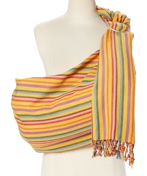 Hip Baby Wrap Ring Sling Baby Carrier for Infants and Toddlers - Beautiful, 100% Soft Cotton Baby Wraps Carrier for Babies 8-35 lbs - Perfect Baby Shower Gifts Moms and Dads - Nursing Cover (Beach)
