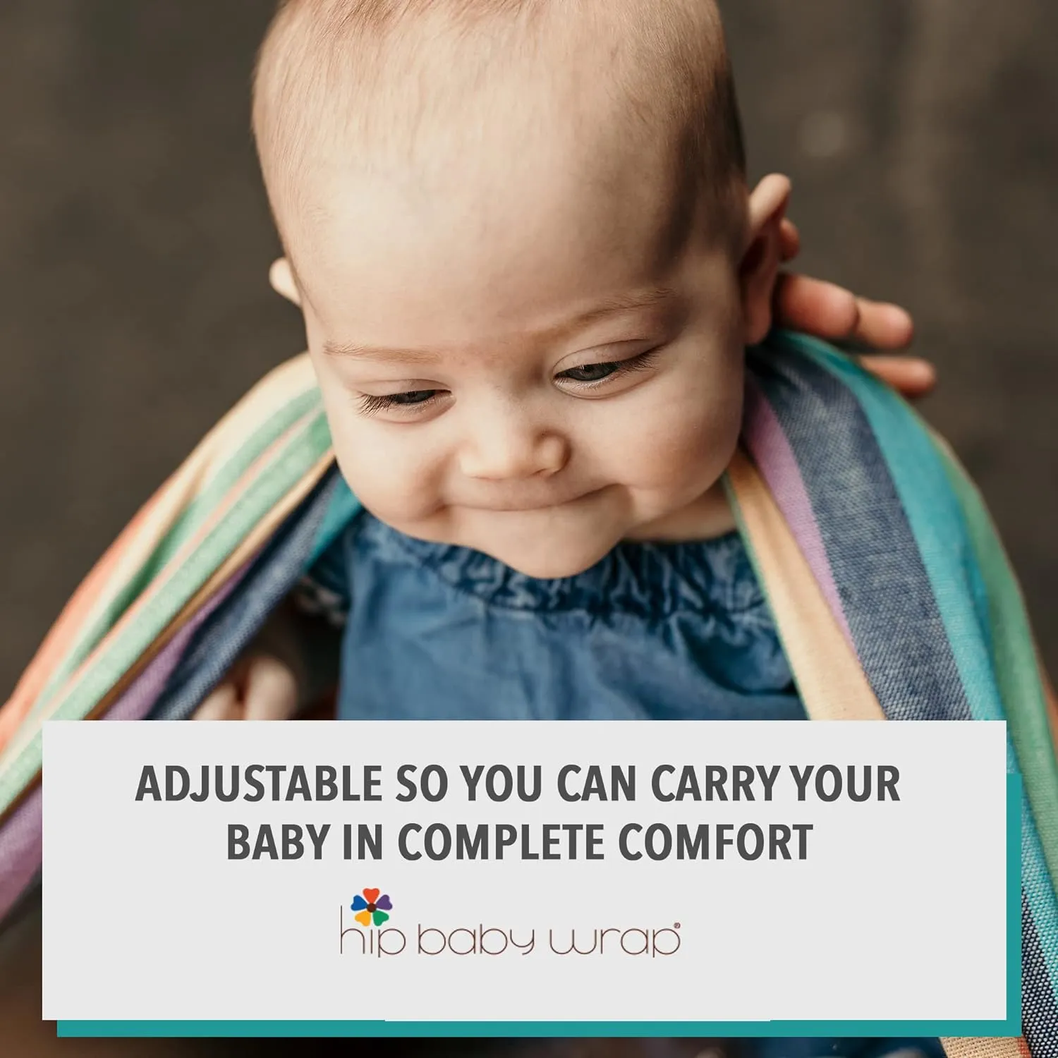 Hip Baby Wrap Ring Sling Baby Carrier for Infants and Toddlers - Beautiful, 100% Soft Cotton Baby Wraps Carrier for Babies 8-35 lbs - Perfect Baby Shower Gifts Moms and Dads - Nursing Cover (Beach)