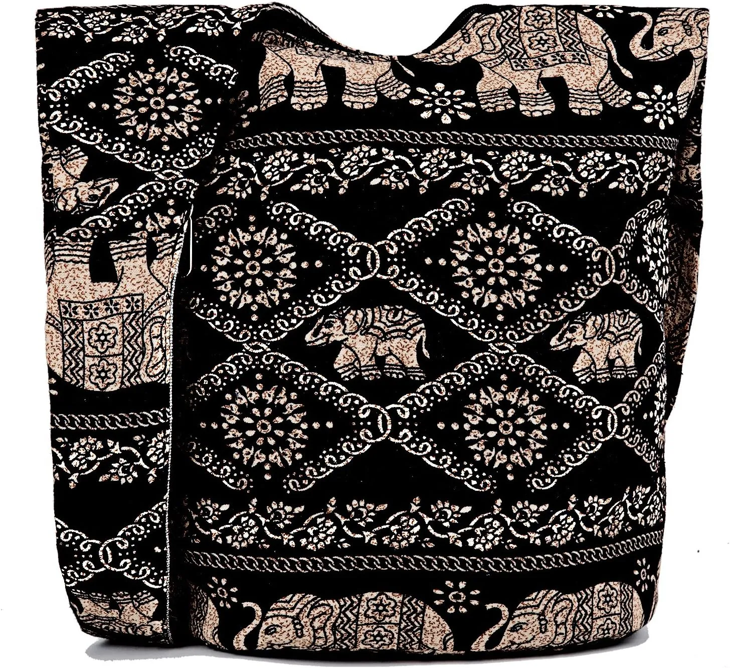 Hippie Crossbody Bag Thai Top Zip Hobo Sling Bag Handmade Hipster Messenger Bag