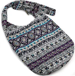 Hippie Crossbody Bag Thai Top Zip Hobo Sling Bag Handmade Hipster Messenger Bag