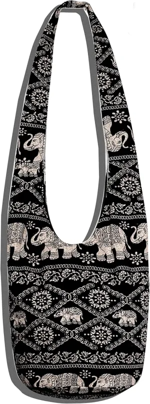 Hippie Crossbody Bag Thai Top Zip Hobo Sling Bag Handmade Hipster Messenger Bag