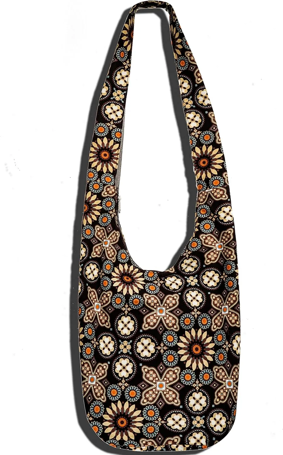 Hippie Crossbody Bag Thai Top Zip Hobo Sling Bag Handmade Hipster Messenger Bag