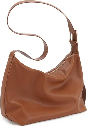 Hobo Bag for Women Vegan Leather Tote Bag for Women Slouchy Shoulder Handbag Purse Crossbody with Adjustable Strap