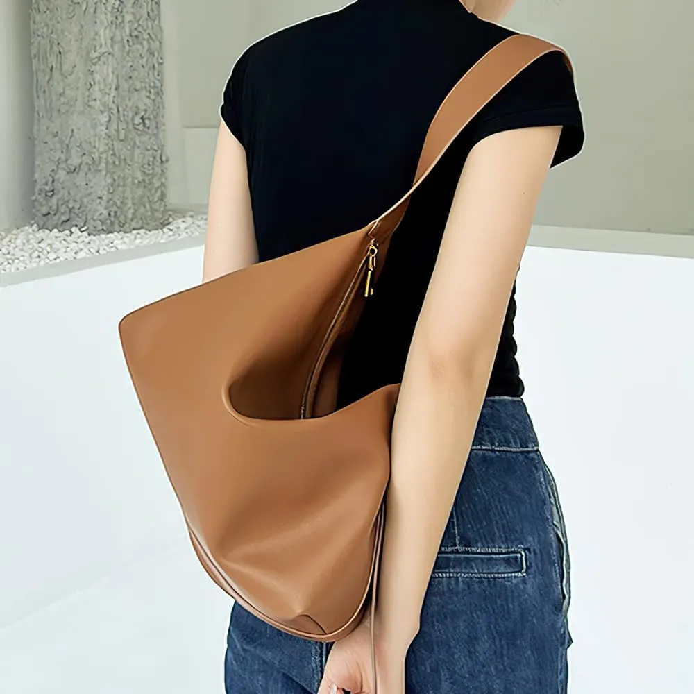 Hobo Bag for Women Vegan Leather Tote Bag for Women Slouchy Shoulder Handbag Purse Crossbody with Adjustable Strap