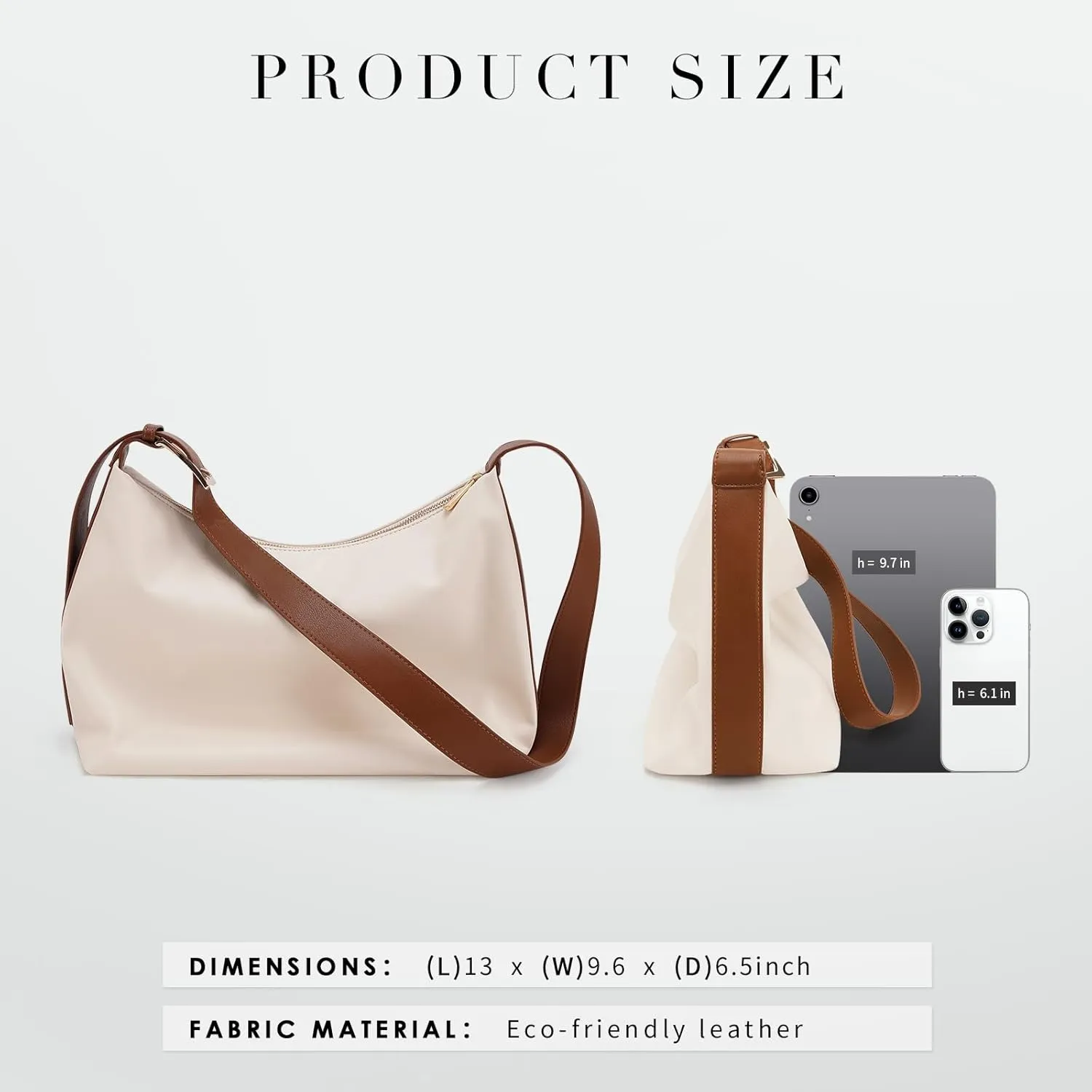 Hobo Bag for Women Vegan Leather Tote Bag for Women Slouchy Shoulder Handbag Purse Crossbody with Adjustable Strap