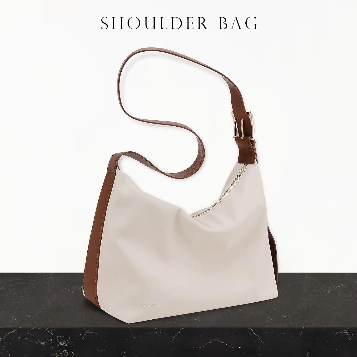 Hobo Bag for Women Vegan Leather Tote Bag for Women Slouchy Shoulder Handbag Purse Crossbody with Adjustable Strap