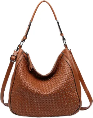 Hobo Bag for Women Woven Shoulder Bag in Large