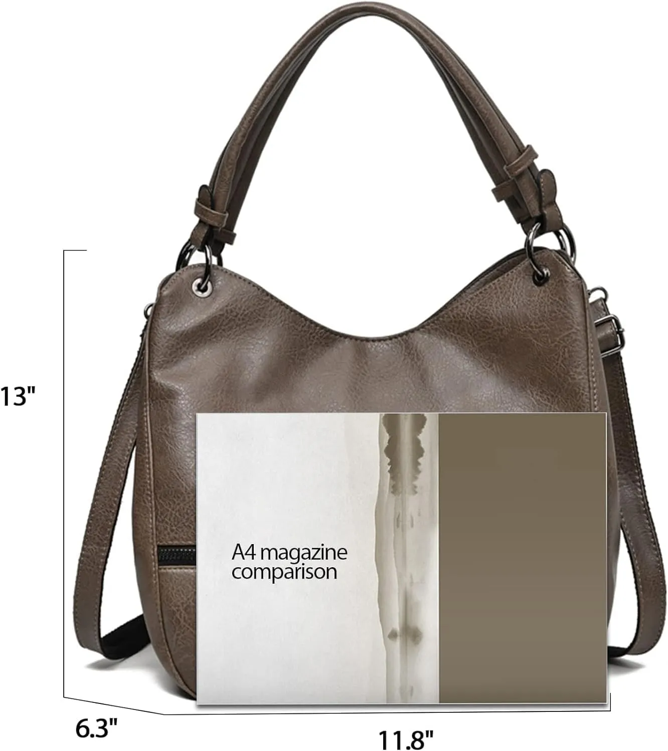 Hobo Bags for Women Large Top Handle Purse PU Leather Shoulder Bags-with Adjustable Strap