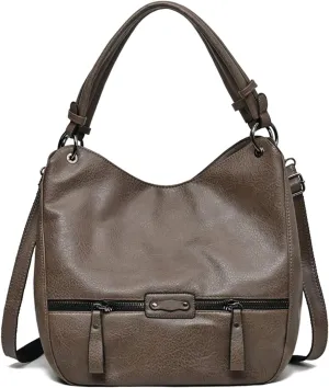 Hobo Bags for Women Large Top Handle Purse PU Leather Shoulder Bags-with Adjustable Strap