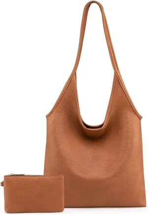 Hobo Bags for Women Leather Slouchy Tote Bag Soft Designer Shoulder Purses Top Handle Handbag for Ladies Girls