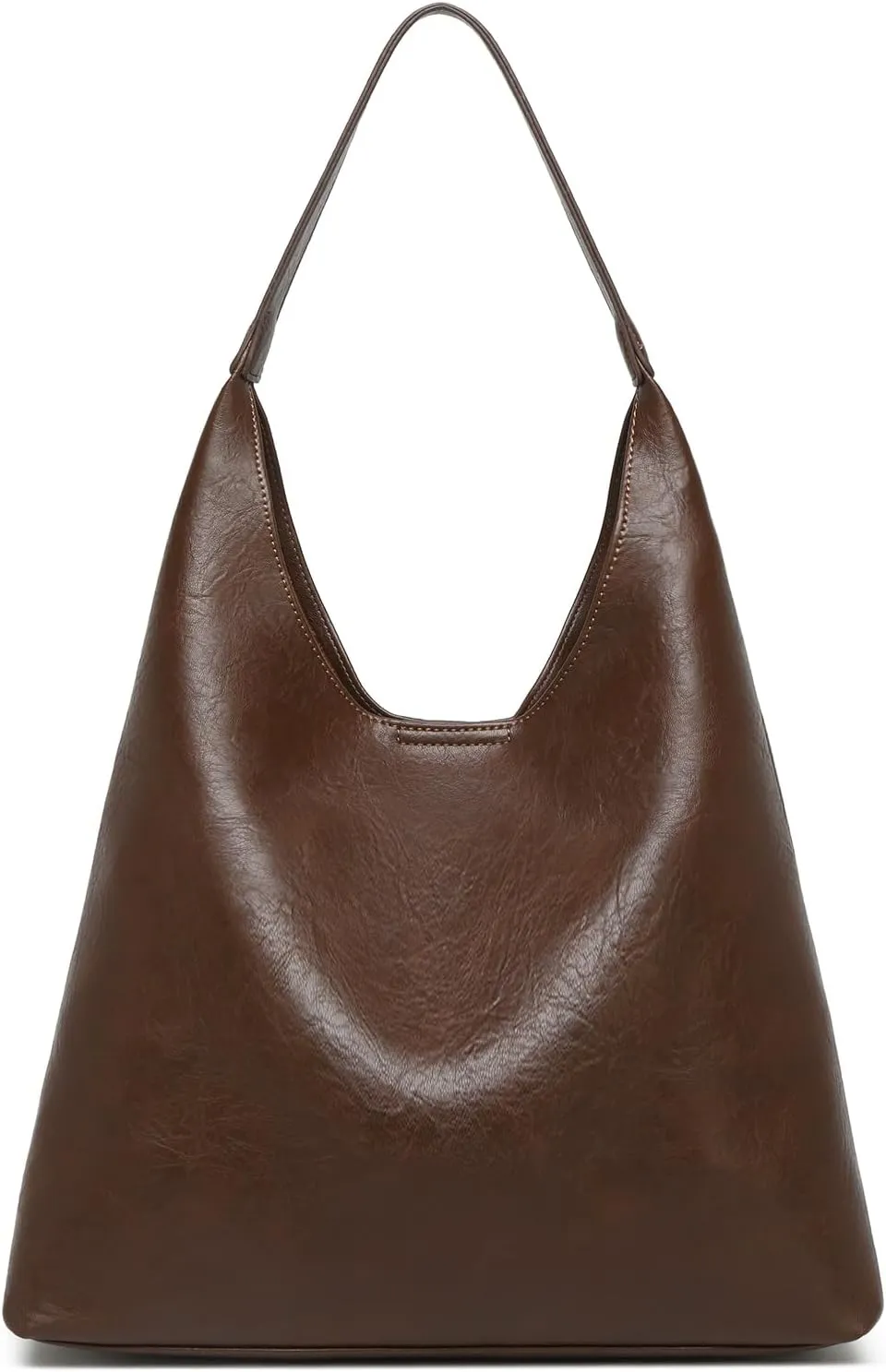Hobo Bags for Women, Slouchy Handbag Vegan Leather Shoulder Purse 2pcs Work Tote