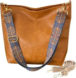 Hobo Bags for Women Slouchy Tote Bag Crossbody Purses 2PCS Vegan Leather Shoulder Handbags Bags with Coin Purse Set