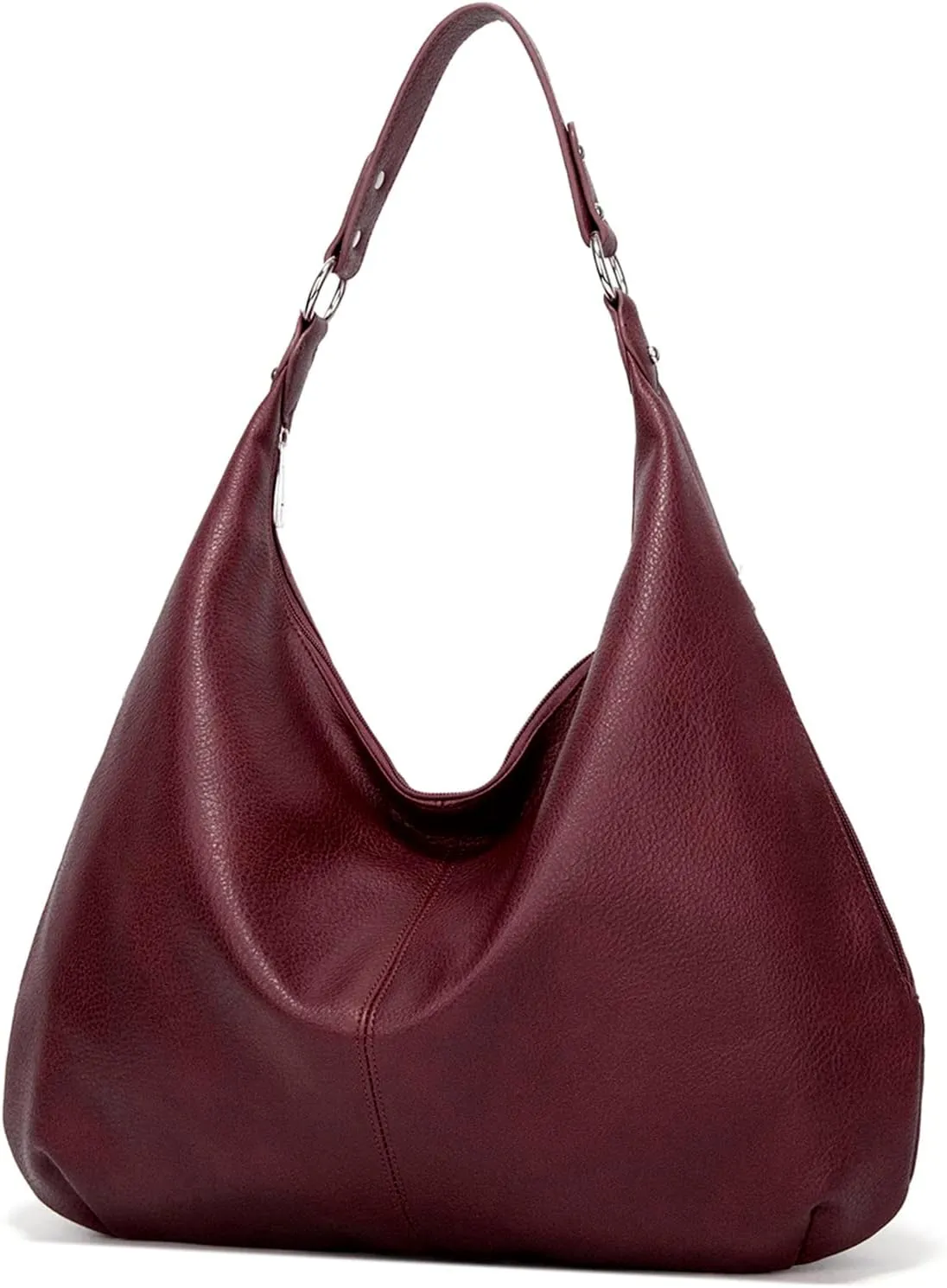 Hobo Bags for Women Soft PU Leather Slouchy Bag Shoulder Purse with Zipper
