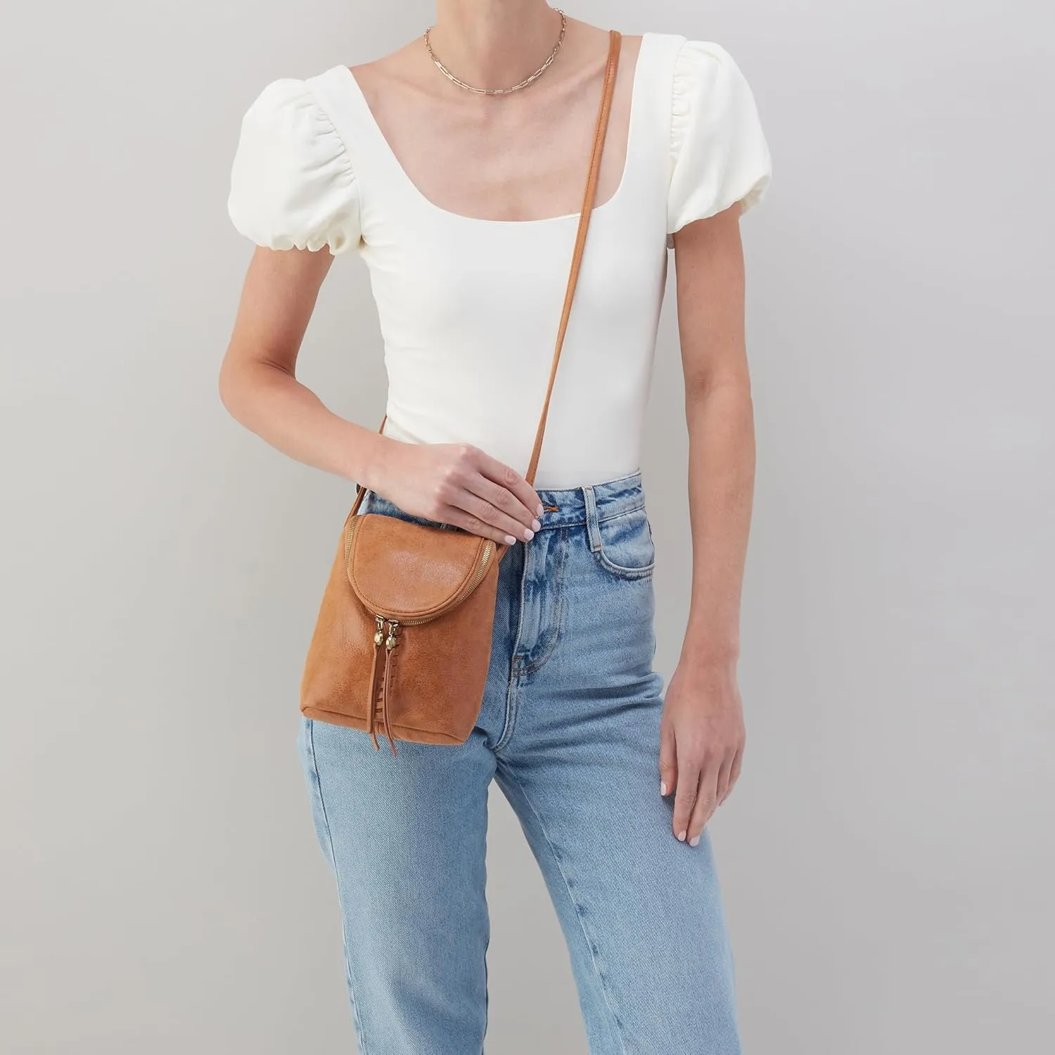 HOBO Fern Leather Crossbody Bag for Women, Purse With Adjustable Straps