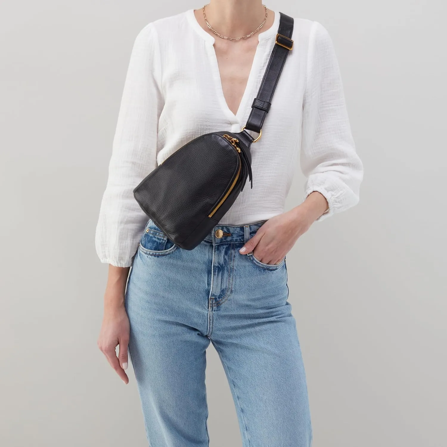 HOBO Fern Leather Sling Bag for Women, Convertible to Crossbody